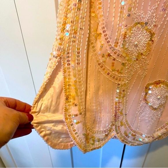 • VINTAGE 80s Gorgeous sparkly pink evening Gown • - Picture 6 of 16